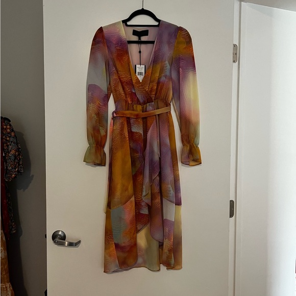 NWT Front Wrap Duster Dress Tie Dye | KENDALL + KYLIE - Picture 2 of 3